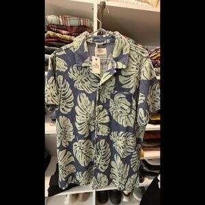 Marine Layer Monstra Print Terry resort shirt